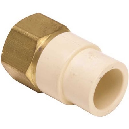 Proplus 1/2 CPVC Socket x 1/2 FIP, Lead Free CPVC/Brass Transition Adapter NL1173VF 1/2